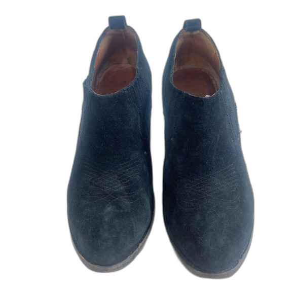 Frye Ilana Shootie Black Suede Bootie Ankle Boot Western Boho Size 10 - Picture 3 of 13